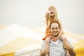 Father and daughter enjoying life and laughter